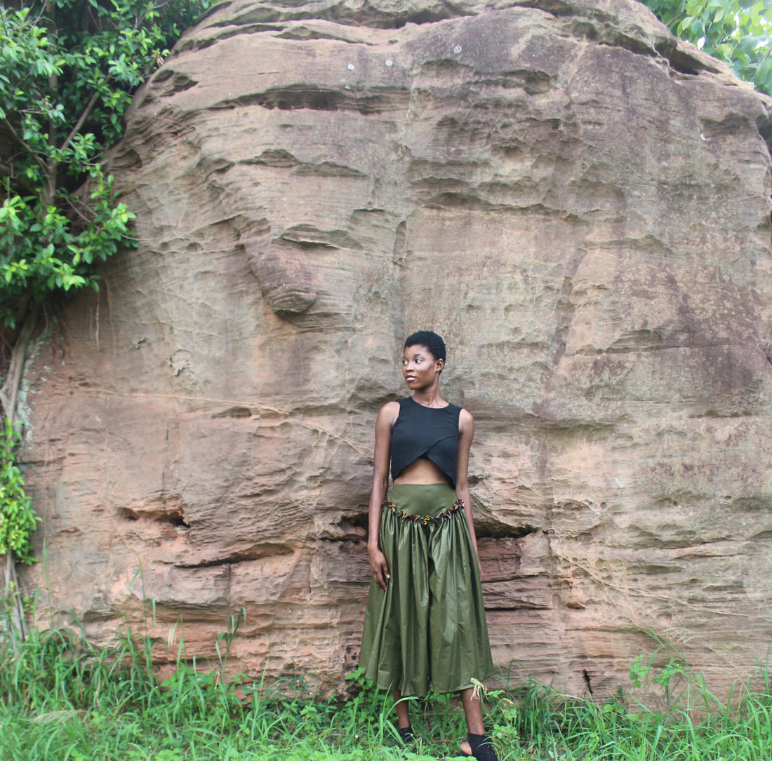 Green Yihana skirt/ pant